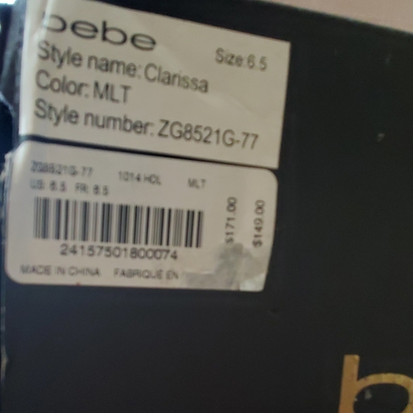 New in box Bebe Clarissa stiletto size 6.5 - Picture 4 of 4